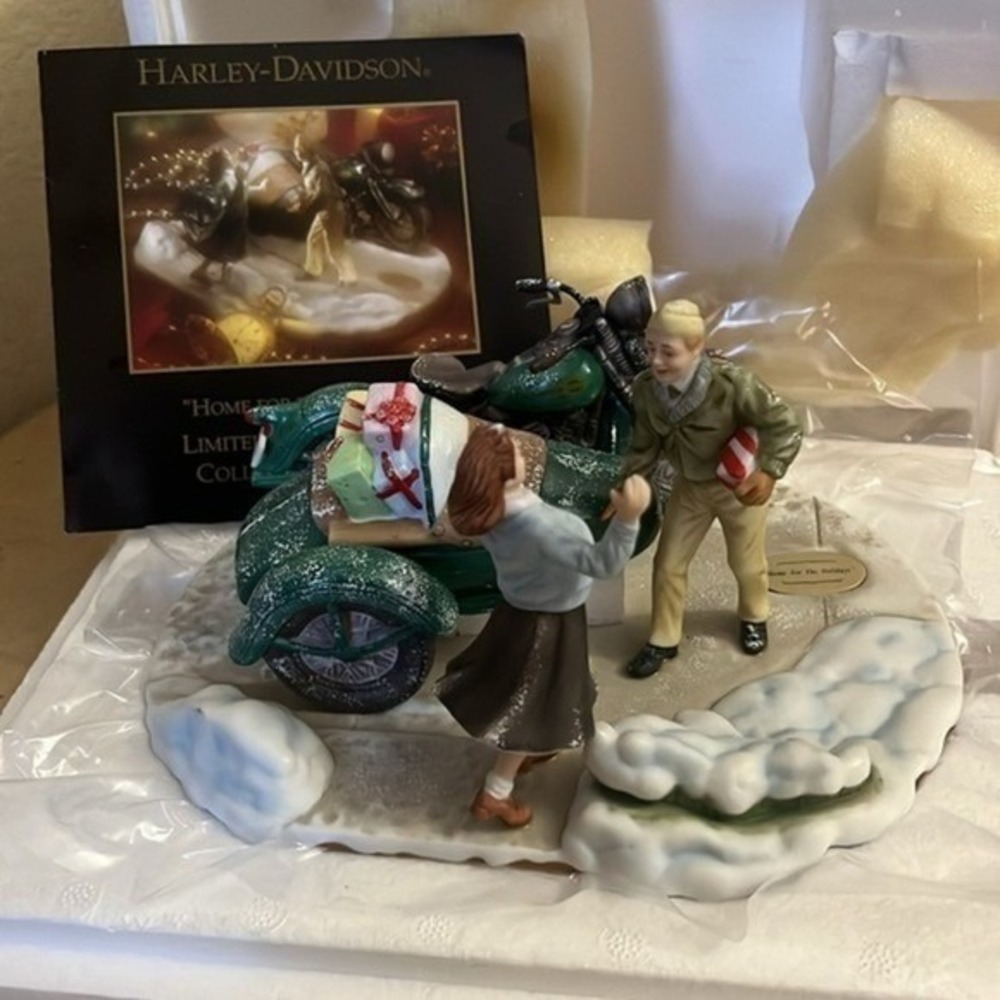 Harley-Davidson Home for the Holidays 1993 Limited Edition Porcelain Figurine